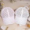 Shiny Rhinestone Lace Flower Baseball Cap Hollow Out Breathable Adjustable Ladies Spring Summer Hats