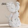 Decorative Shell Desktop Organizer 3D Printed Mermaid Conch Storage Ornament, Mini Hollow Tube Flowerpot, Creative for Home Office Decor European