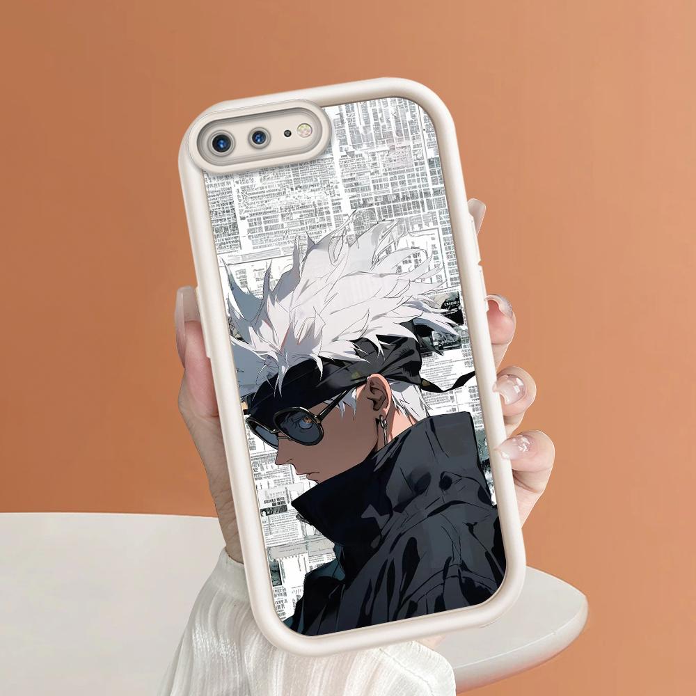 Pouzdro na telefon Jujutsu Kaisen Satoru Gojo Pattern pro iPhone Samsung Galaxy Xiaomi Redmi POCO HUAWEI Honor Nárazuvzdorný pryžový měkký pružný kryt