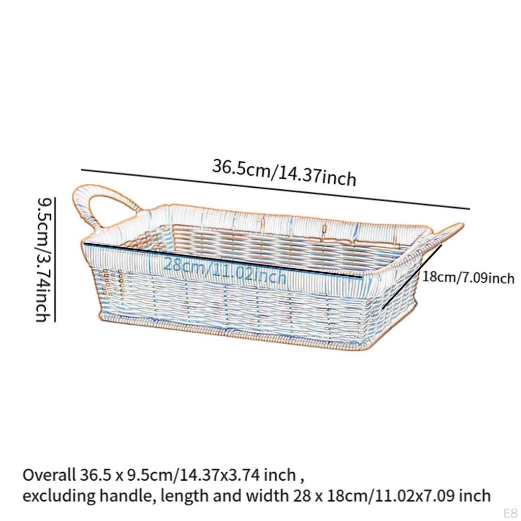 Display Basket,Handwoven Storage Basket with Handle,Table Organizer, Desktop Decorative Container