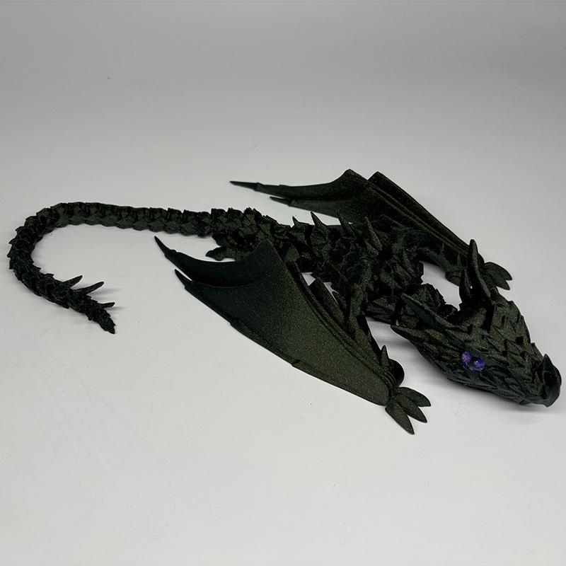 1pc 41cm Creative 3D Printed Flying Dragon Toy Animal Model Figurines & Miniatures