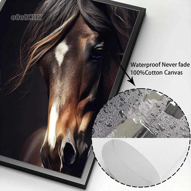 Animal Horse Beautiful Posters and Prints Abstract Canvas Painting Horse Wall Art Pictures for Home Living Room Decoration