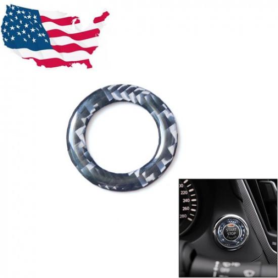 Engine Start Push Button Ring Trim Carbon Fiber For Infiniti Q50 Q60 Interior