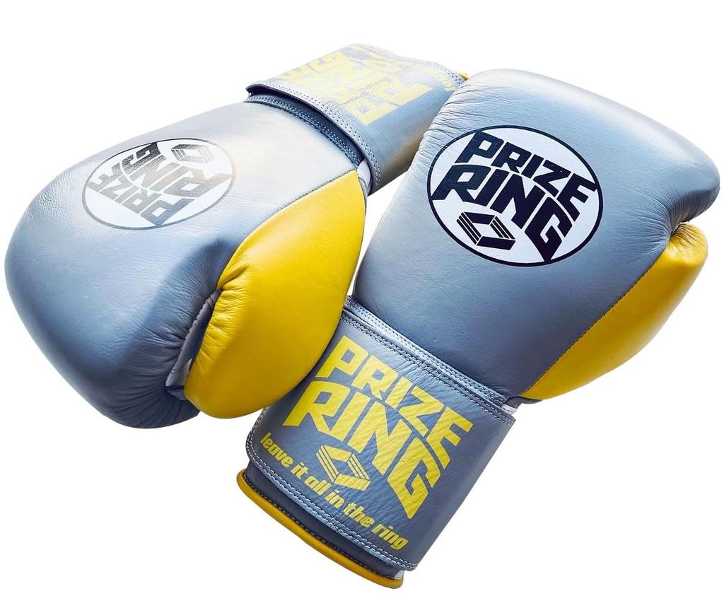 PRIZE RING Boxing Gloves “Professional SS” Gray/Yellow (14oz)