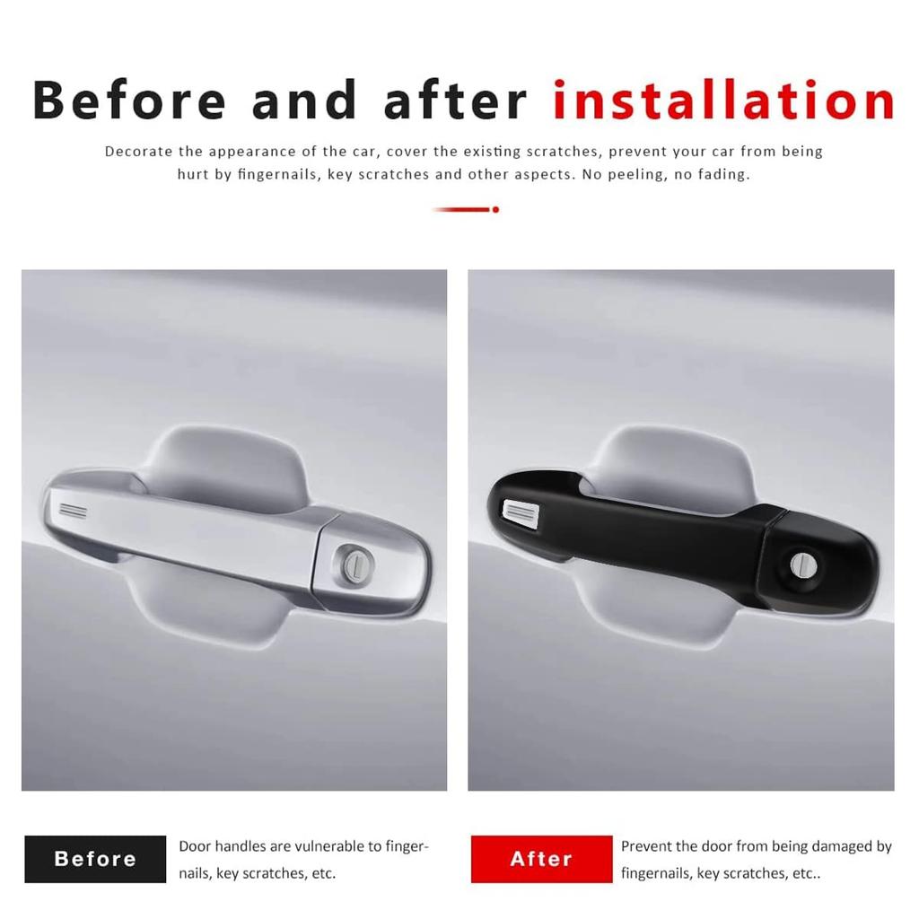 Marchfa Door Handle Covers/Knob Covers (Matte Black) for Subaru Crosstrek GU Series (GUD/GUE) and Subaru Impreza (6th Generation) GU6/GU7/GUD/GUE