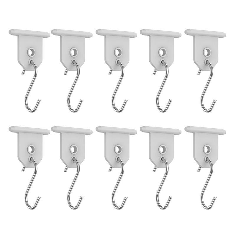 

HHO-Hats Hangers 10Pcs Sturdy For RV Awnings Hooks S-Shaped Camping Outdoor Camper Hanging Accessories білий