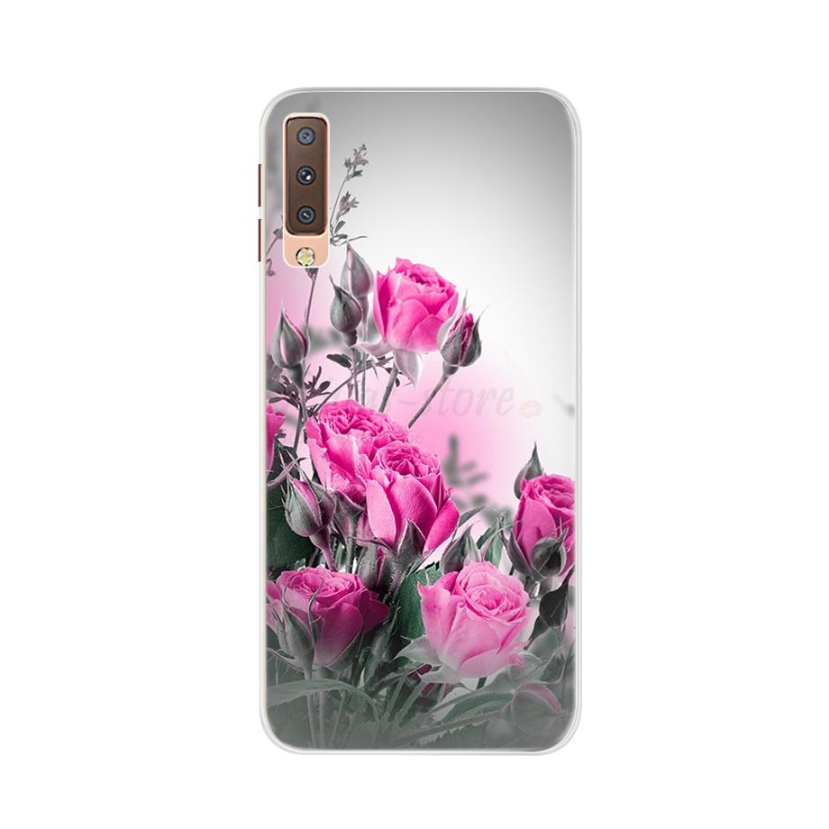 for Samsung A7 2018 Case Soft Silicone Back Cover Cute Cartoon Phone Case For Samsung Galaxy A7 A 7 2018 A750 A750f Case Bumper