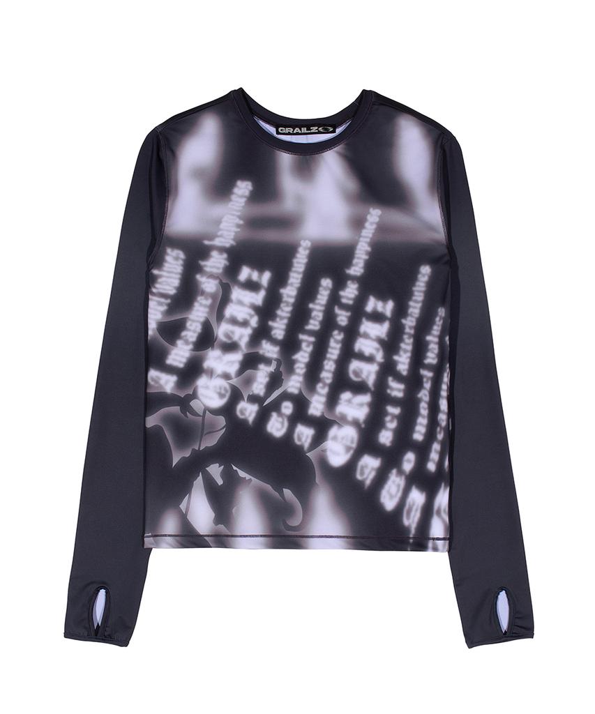 GRAILZ Blur Lettering Top [Grey]