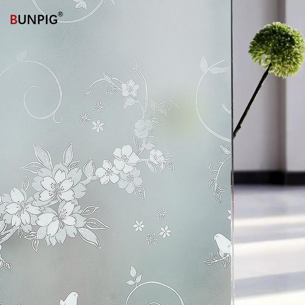 Película para Janela Privacidade, Película Vitral, Adesivos de Vidro Opacos Foscos, Vinil Bloqueador de Sol para Porta, Casa, Escritório