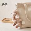 Camel Keychain Pendant Plush Bag Charm, Stuffed with Bead Animal Chain, Plushie Backpack Handbags Purse Hanging Decoration Portable