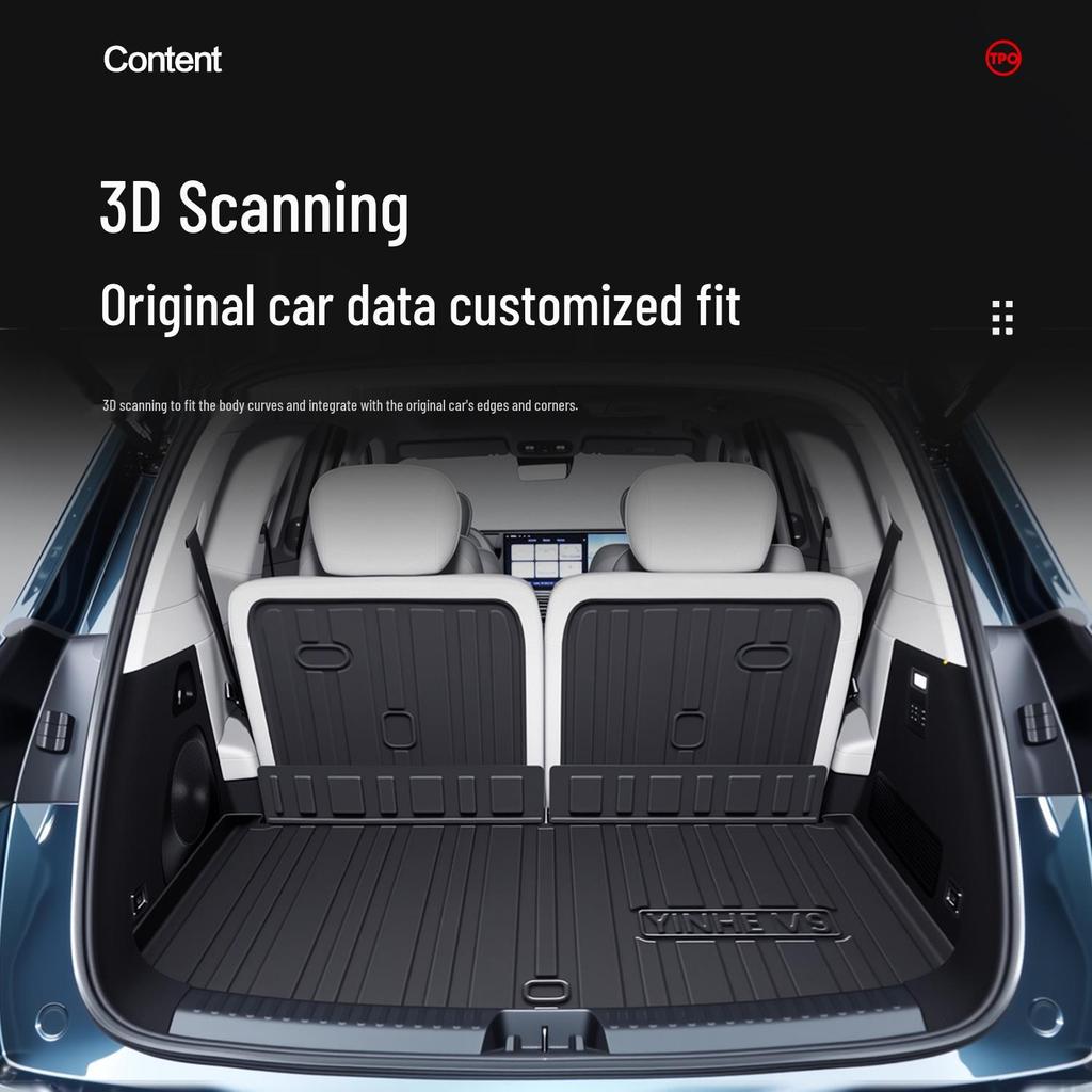 Geely Galaxy M9 TPE Rear Trunk Mat for Car Interior Modification/Decoration