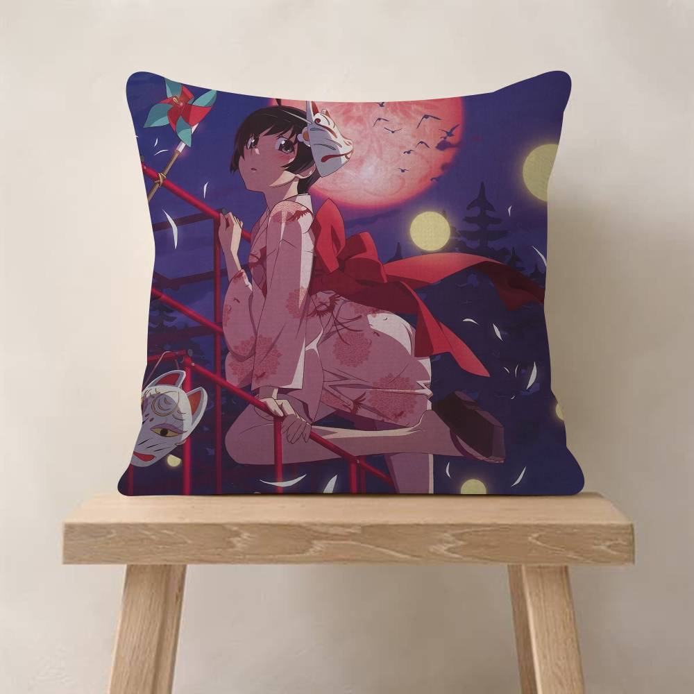 Monogatari Poster Classic Vintage 4545cm Cushion Cover Pillow Cover Decor Pillowcase Home Pillowcase For Couch Pillow
