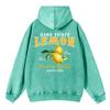 Autumn Womens Washed Hoodies Hand Picked Lemon Always Fresh Prints Streetwears Warm Oversize Cotton Hooded Clothes