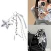 Crinkle Star Bag Charm Keychain Accessory With Sturdy Metal Hook for Purse Backpack Decoration