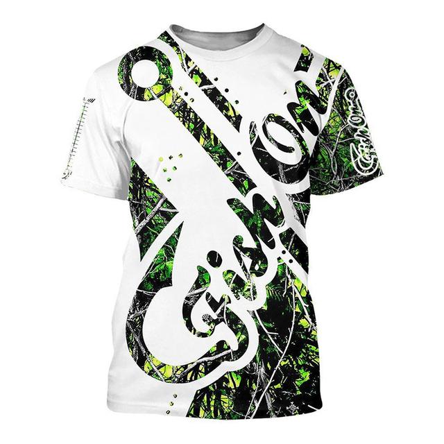 Fishing Graphic 3d Print Men's T-Shirt Summer Short Sleeve Tees Tops Harajuku Fashion Casual Oversized Man Clothing Camisetas