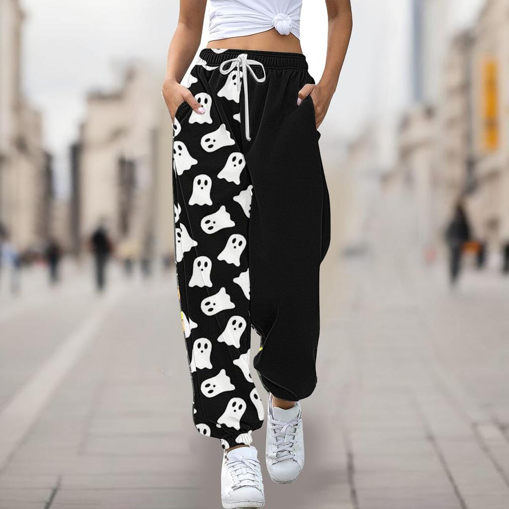 Unisex Halloween Printed Sweatpants for Costume Party Holiday Matching Outfits
