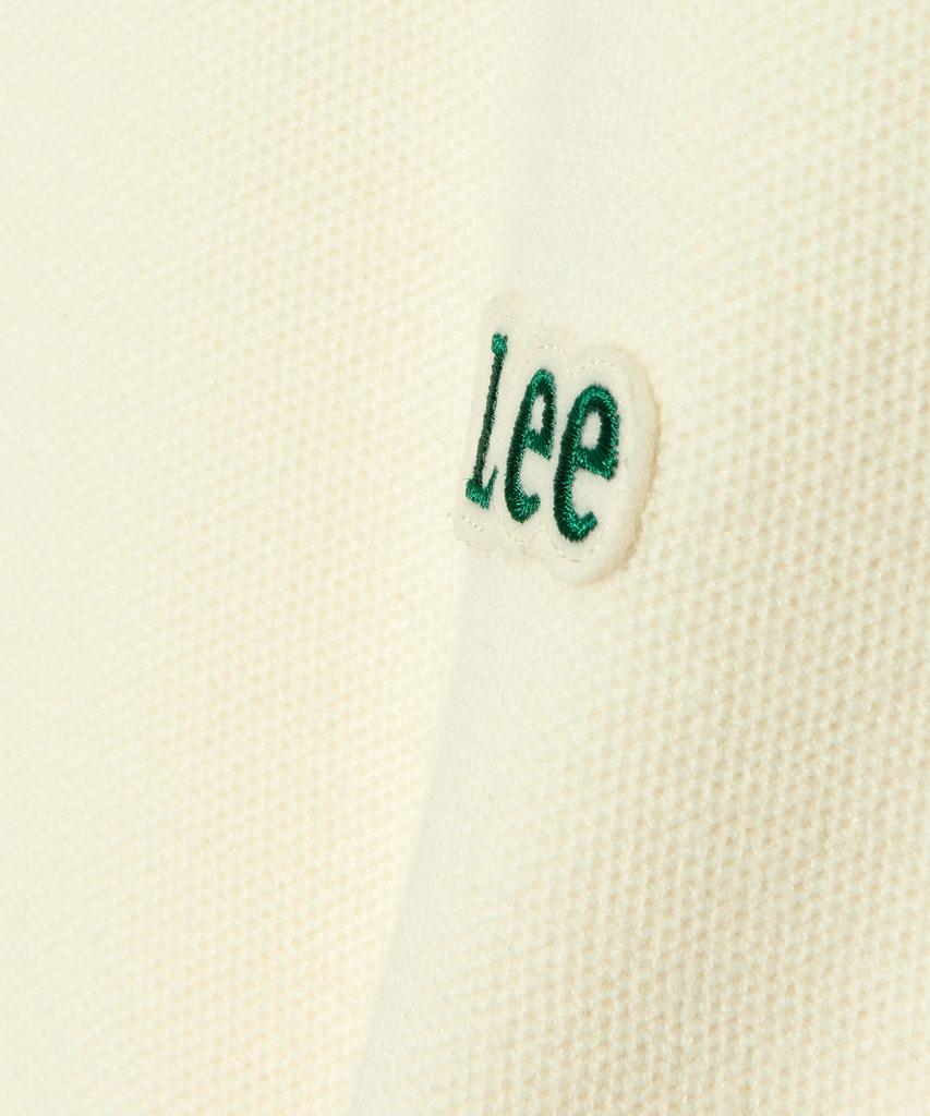 LEE Collar Contrast Short Sleeve Knit Ivory