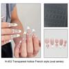 Fully Transparent Hollow French Nail Stickers Spray Painting Stencil French Edges Templates Patting Glue Adhesive Auxiliary Tool
