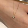 Exquisite 14K Gold-Plated Four-Leaf Clover Zircon Pendant Necklace - Super Shiny, Fashionable, and Elegant Clavicle Chain