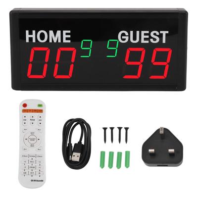 Baschet Fotbal Tabla de marcat portabilă 1,8 inch Telecomandă Scorer pentru jocuri cu minge de interior 100?240V