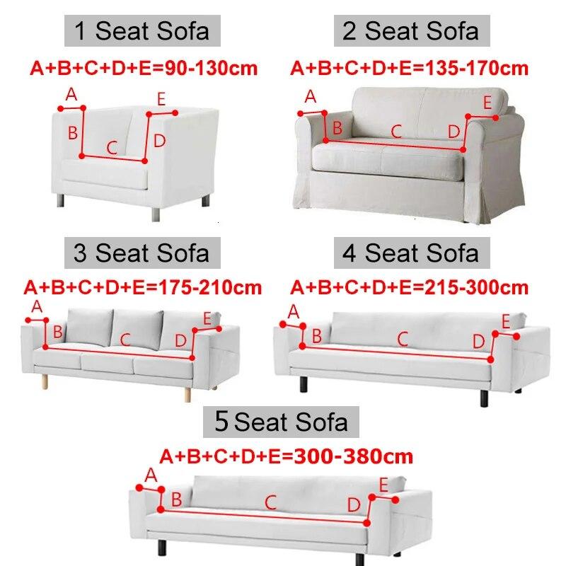 1/2/3/4 Seater Elastic Sofa Covers Stretch L-Shaped Corner Sofa Cover Anti-dirty Plaid Armchair Sofa Covers For Living Room Home