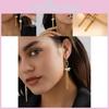 Stylish Gold Plated Chain Earrings For Women Fashionable Faux Pearl Winter 2023