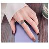 Adjustable Open Ring Men Women Vintage Bohemian Style With Filigree Cutout Design Red Agate Inlay Copper Base Retro