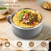Stal nierdzewna Miska do ramenu z pokrywką, 1200 ml, styl Ins, przenośny garnek do gotowania makaronu, filtr, pudełko na lunch do biura, szkoły, kuchni