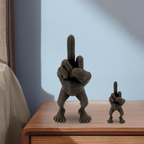 2Pcs/Set Middle Finger Figure Statue Desktop Flip-off Hand Figurine