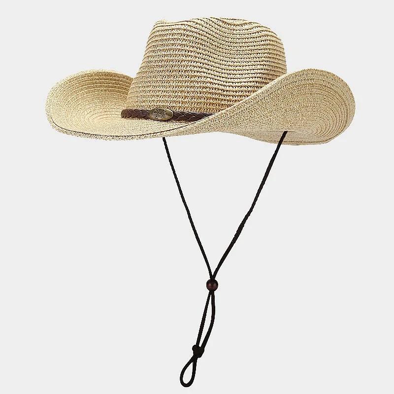 Sommer Upf50+ Breiter Rand Sonnenhut Outdoor Westliche Cowboy Fischerkappe Verstellbar Atmungsaktiv Unisex Für Männer Frauen