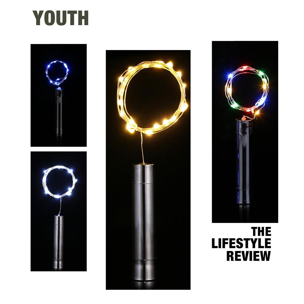 3PCS LED Cork Lights Copper Wire String Lights for Wine Bottles Christmas Bar Party Decor (Warm White)