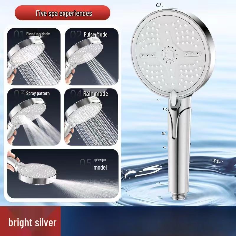 LANGZHIWEN 5-Setting Pressurized Handheld Shower Head