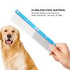 Wide Teeth Dog Comb Metal Teeth Grooming Comb Comfort Grip Dematting Comb  Pet Salon Use