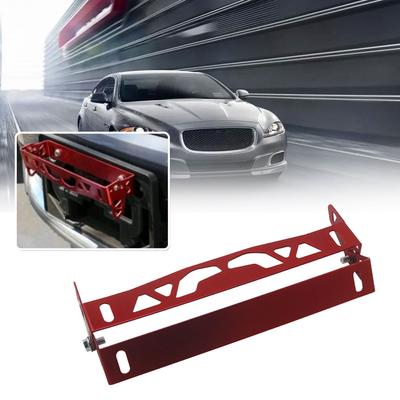 1 Stück Universeller Aluminium-Auto-Styling-Kennzeichenrahmen, elektrisch verstellbar, Kennzeichenrahmen, Kennzeichenhalter, Auto-Außenzubehör