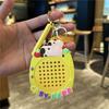 Cute Capybara Steel Ball Magnetic Decompression Keychain Student Bag Pendant Car Keychain