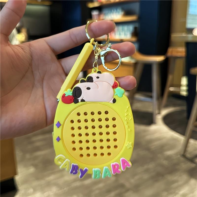 Cute Capybara Steel Ball Magnetic Decompression Keychain Student Bag Pendant Car Keychain