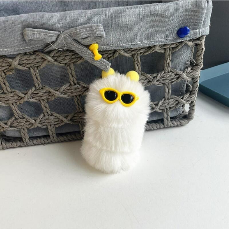 Hip Pom Pom Soft Long Fur Doll Sunglasses Keychain