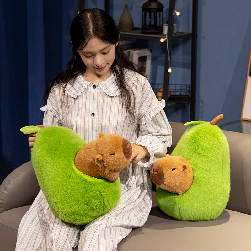 Latest Avocado Guinea Pig Doll Kawaii Stuffed Plush Toy Figurine Doll Cartoon Anime Cute Pillow Children's Birthday Gift Doll