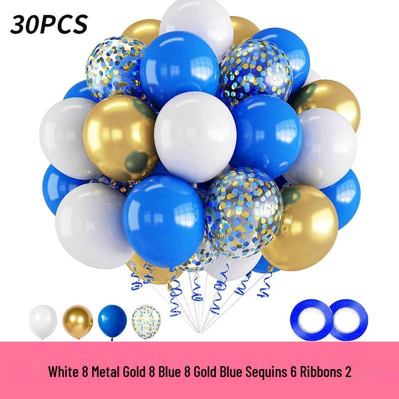 12" Sequin Confetti Balloons - Set of 30 for Christmas, Halloween, and Birthdays