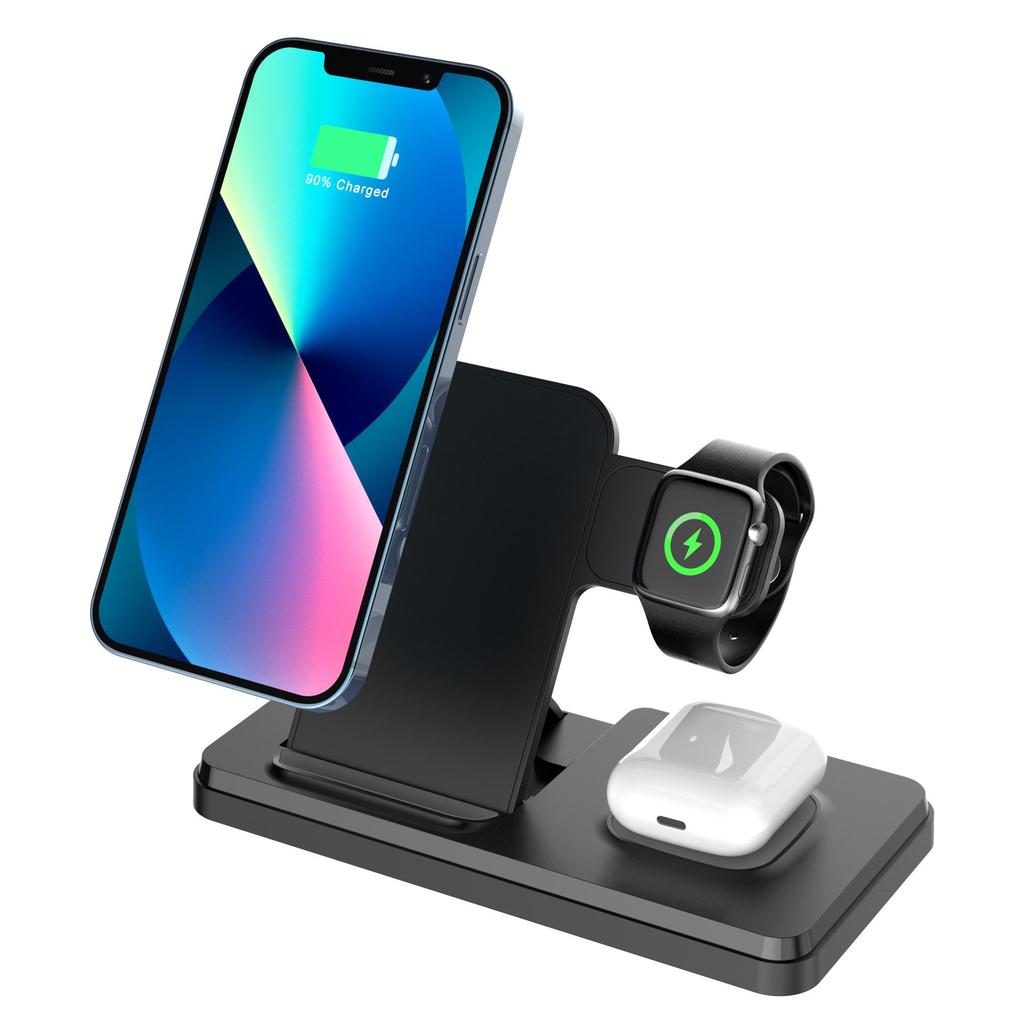 3-in-1 15W Wireless Charger for iPhone and Apple Watch