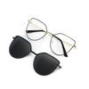 Cat Eye Flip On Sunglasses Women Anti Blue Light Glasses Frames Polarized Magnetic Clip Ladies Fashion Computer Eyeglasses