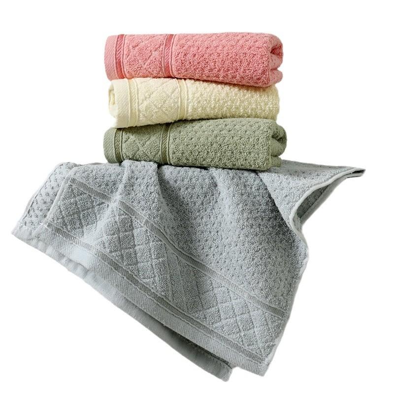 1 PC Cotton Towel Soft Absorbent Thickened Household Polyester Cotton Face Towel Cotton Towel Comfortable Textile Towels for The Home