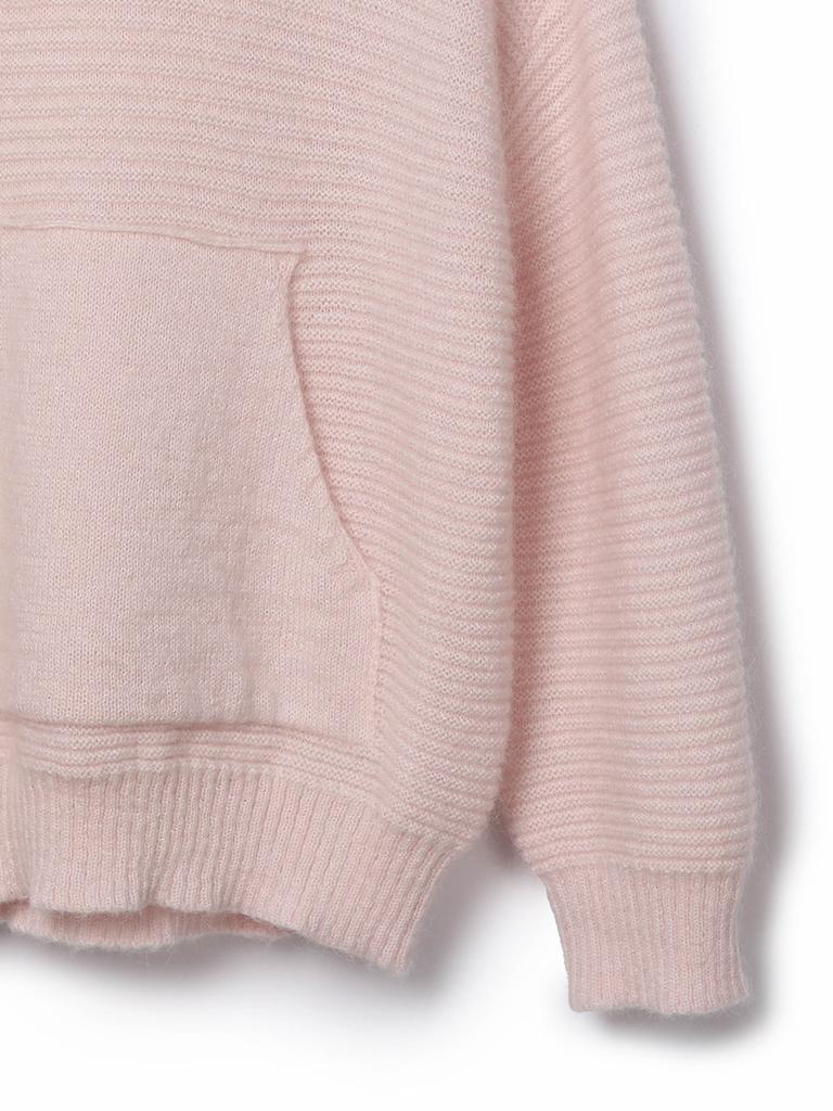 HAUS072C Kid Mohair Hood Knit Pink