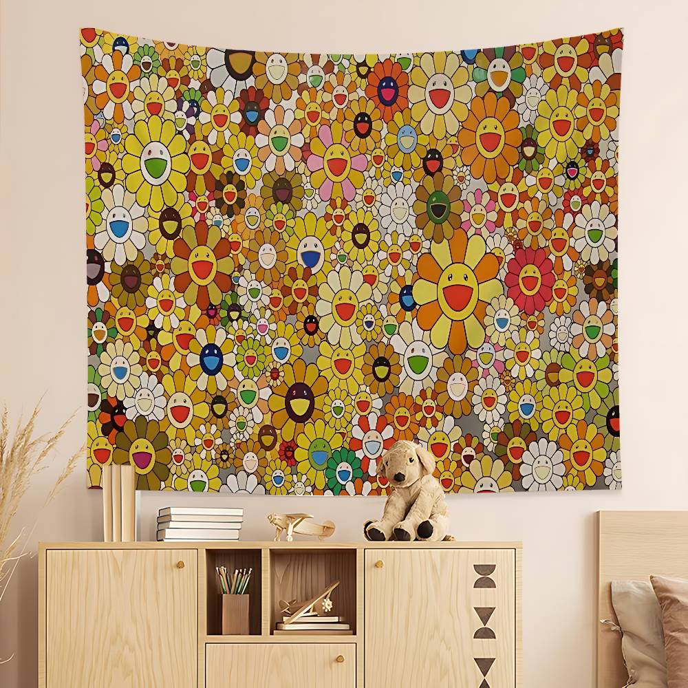Art TTakashi MMurakamis DIY Wall Tapestry For Living Room Home Dorm Decor Wall Art Decor