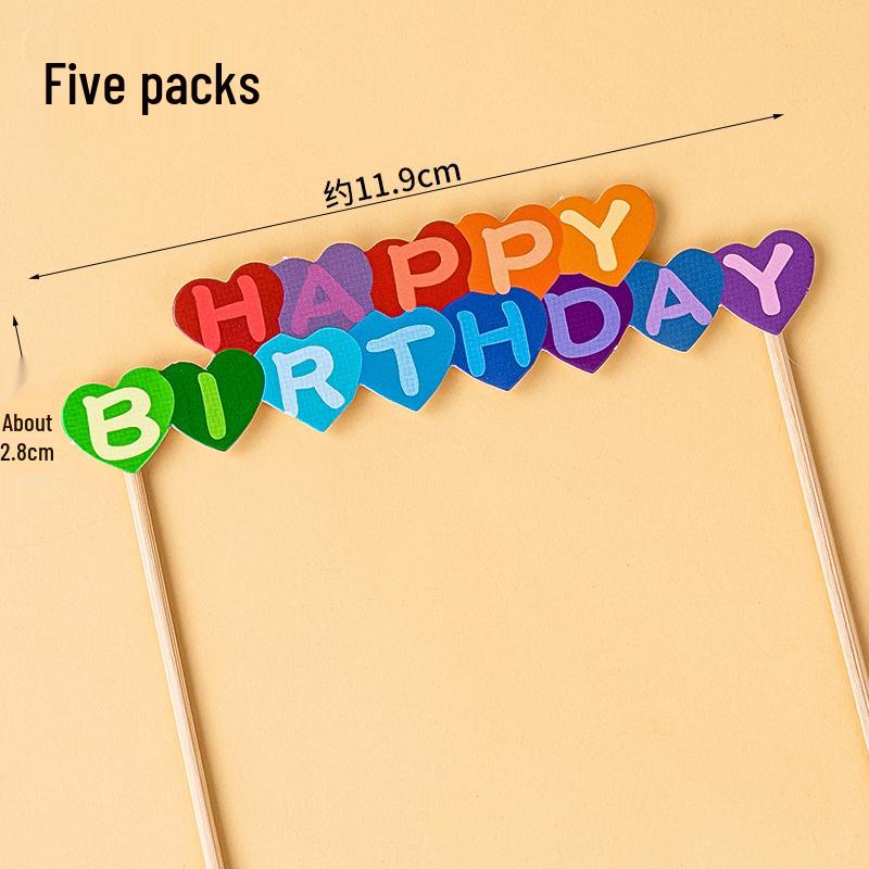 Colorful Macaron Cartoon Birthday Candle Decorations