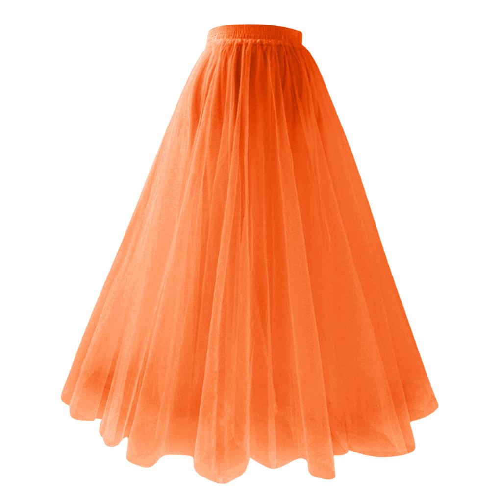 Autumn Winter Green Floor-Length Tulle Skirt Women Casual Long Maxi Skirt High Waist Pleated Skirt Female Mesh Party Skirt White