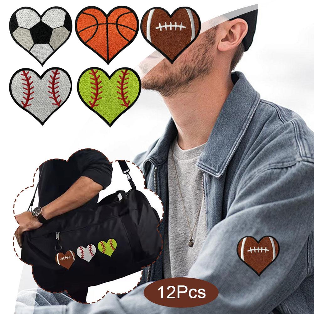 Sports Cloth Patches - Soccer Baseball Rugby Tennis - Iron-on Stickers For Jeans Bags And More! M2o3