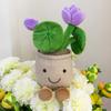 Creative Lotus Cartoon Potted Plant Plush Doll Ornament Home Office Decor Desk