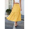 European and American Fresh Floral Long Skirt Slim Fit and Slimming Pleated High Waisted Skirt