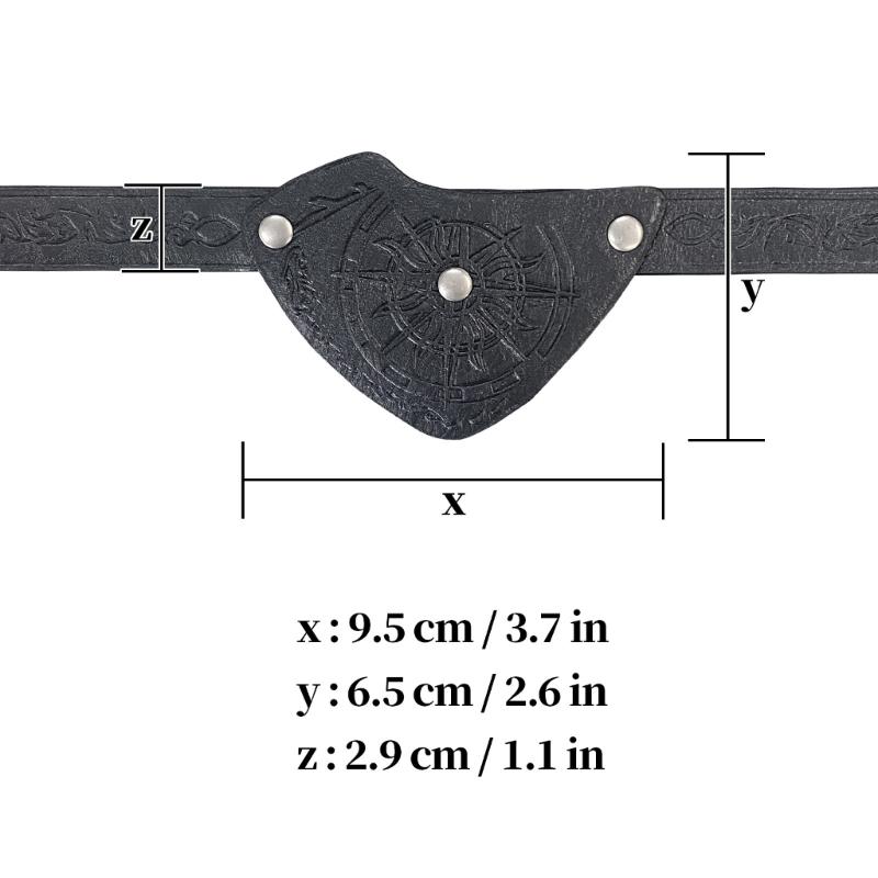 Medieval Pirate Eye Patches Vintage Embossed Leather Eye Mask Medieval Costume Accessories For Men Halloween Role Play